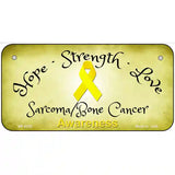 Sarcoma Bone Ribbon Novelty Metal License Plate 6" x 3" (BP)