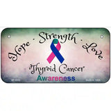 Thyroid Cancer Ribbon Novelty Metal License Plate 6" x 3" (BP)