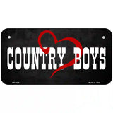 Country Boys Novelty Metal License Plate 6" x 3" (BP)