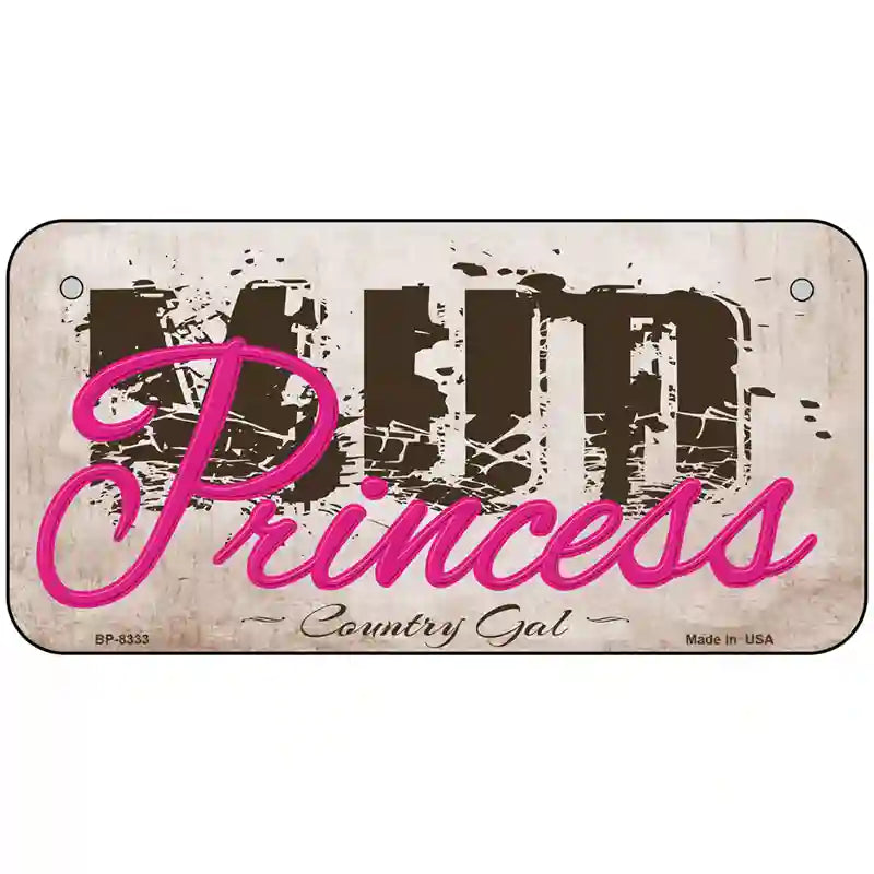 Mud Princess Novelty Metal License Plate 6" x 3" (BP)