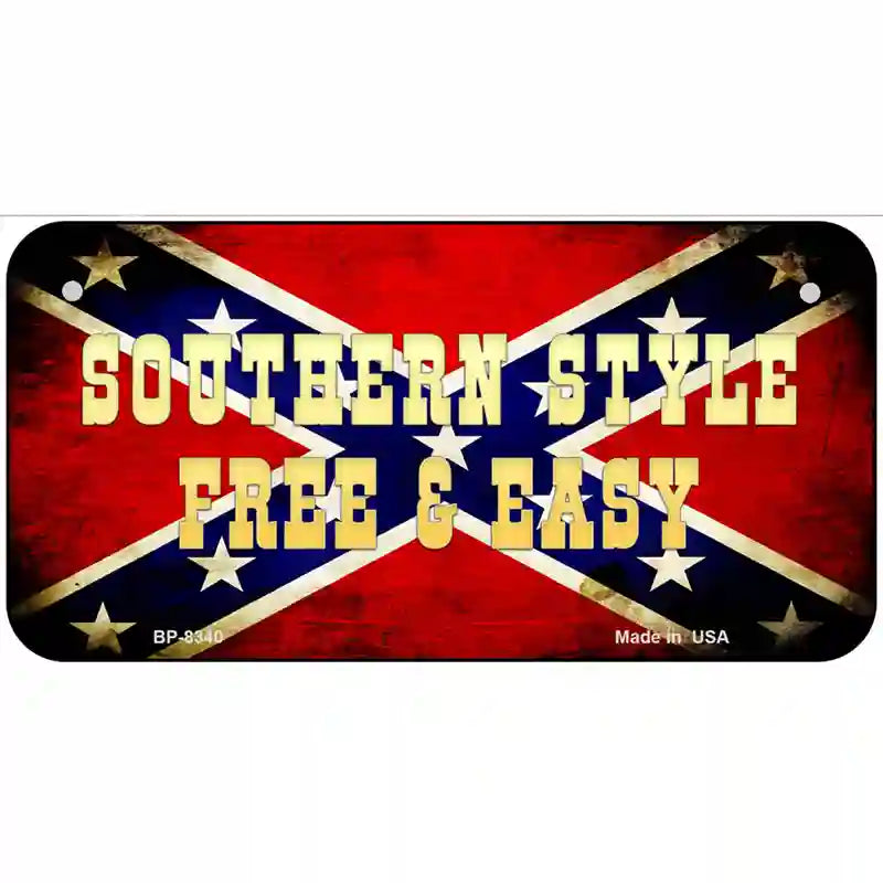 Southern Style Metal Novelty License Plate 6" x 3" (BP)