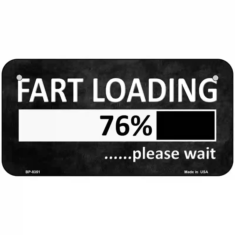 Fart Loading Metal Novelty License Plate