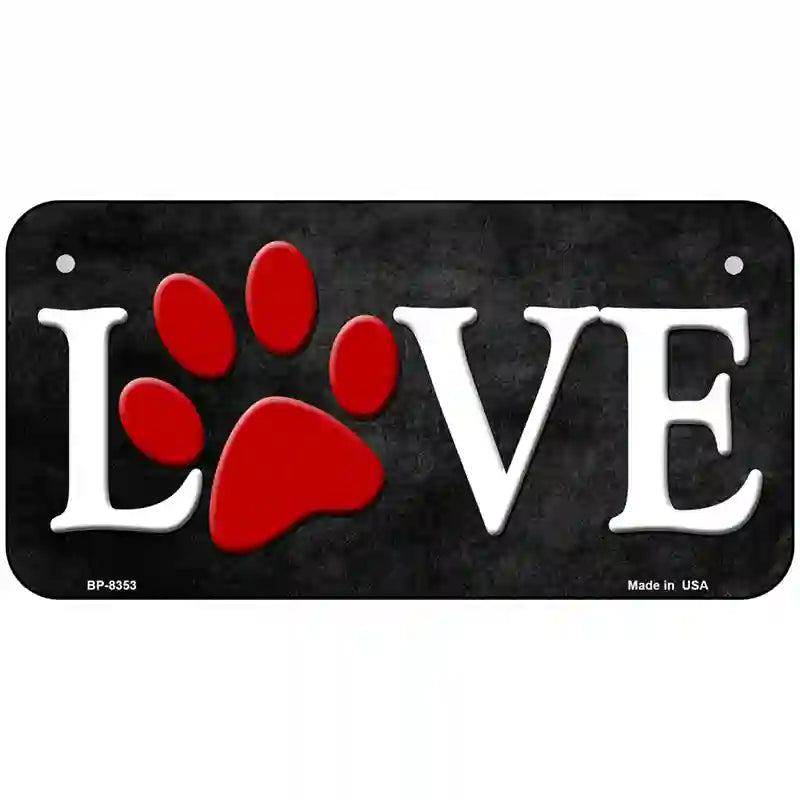 Love Metal Novelty License Plate