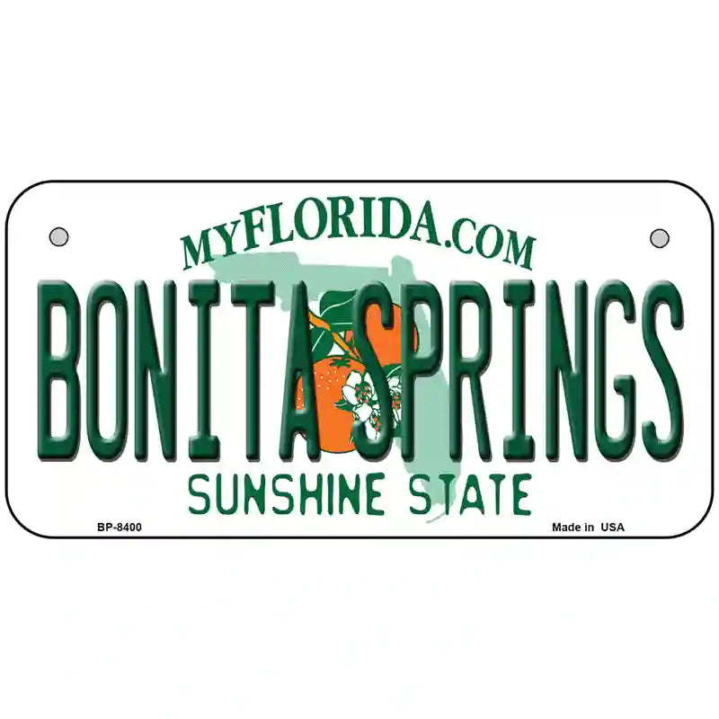 Bonita Springs Florida Metal Novelty License Plate 6" x 3" (BP)