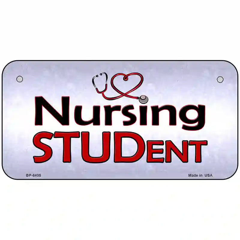 Nursing Student Metal Novelty License Plate 6" x 3" (BP)