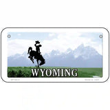 Wyoming State Novelty Metal License Plate 6" x 3" (BP)