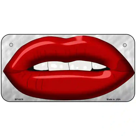 Red Lips Novelty Metal License Plate 6" x 3" (BP)