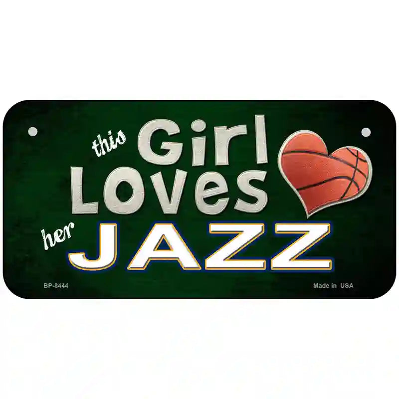 This Girl Loves Her Jazz Novelty Metal License Plate 6" x 3" (BP)