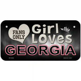 This Girl Loves Georgia Novelty Metal License Plate 6" x 3" (BP)