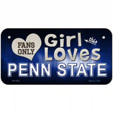 This Girl Loves Penn State Novelty Metal License Plate 6" x 3" (BP)