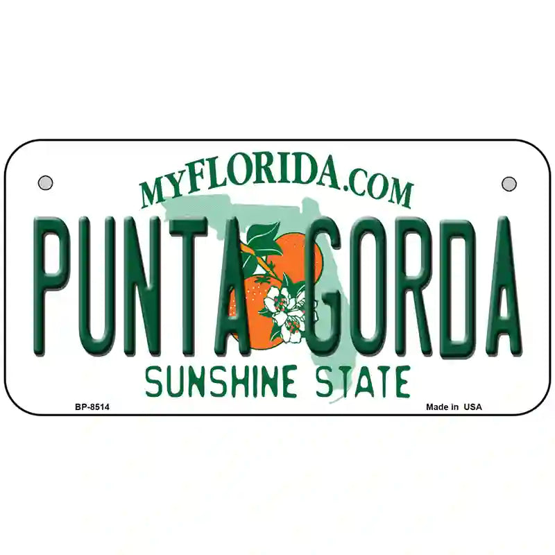 Punta Gorda Florida Metal Novelty License Plate