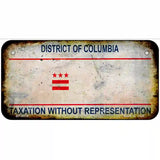 District Of Columbia Rusty State Metal Novelty License Plate 6" x 3" (BP) / Yes