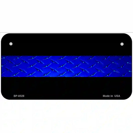 Police Diamond Thin Blue Line Metal Novelty License Plate 6" x 3" (BP)