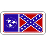 Confederate Flag Tennessee Novelty Metal License Plate 6" x 3" (BP)