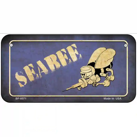 Seabee Metal Novelty License Plate 6" x 3" (BP)