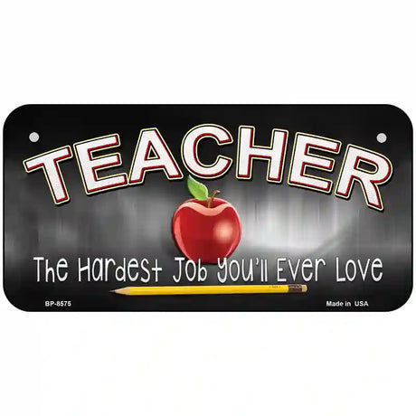 Teacher Metal Novelty License Plate 6" x 3" (BP)