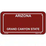 Arizona Red Metal Novelty License Plate 6" x 3" (BP) / Yes