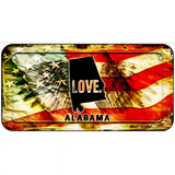 Alabama Love Metal Novelty License Plate 6" x 3" (BP)