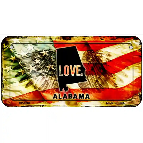 Alabama Love Metal Novelty License Plate 6" x 3" (BP)