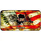 Alaska Love Metal Novelty License Plate 6" x 3" (BP)