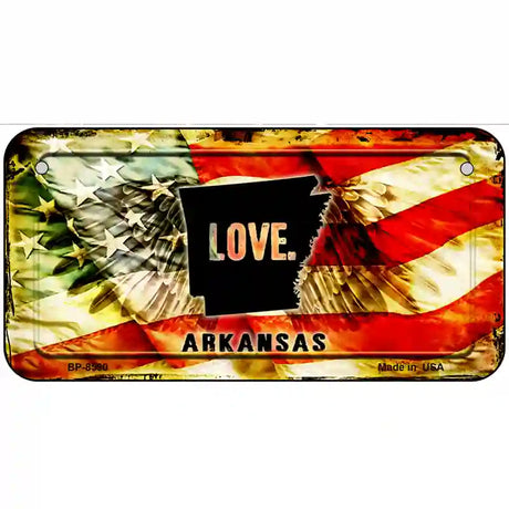 Arkansas Love Metal Novelty License Plate 6" x 3" (BP)