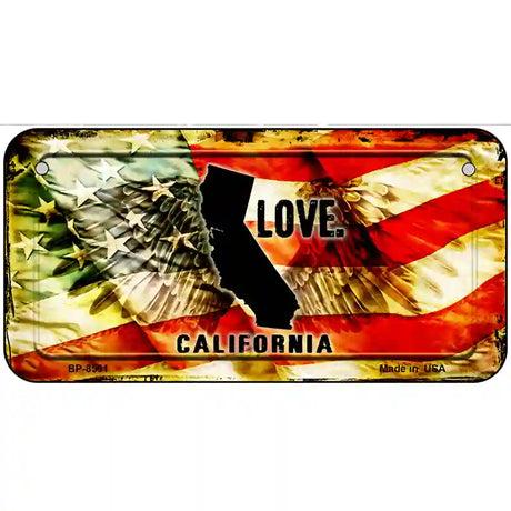 California Love Metal Novelty License Plate 6" x 3" (BP)