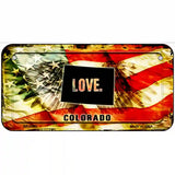 Colorado Love Metal Novelty License Plate 6" x 3" (BP)