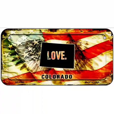 Colorado Love Metal Novelty License Plate 6" x 3" (BP)