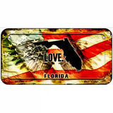 Florida Love Metal Novelty License Plate 6" x 3" (BP)