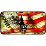 Idaho Love Metal Novelty License Plate 6" x 3" (BP)