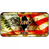 Maine Love Metal Novelty License Plate 6" x 3" (BP)