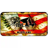 Maryland Love Metal Novelty License Plate 6" x 3" (BP)