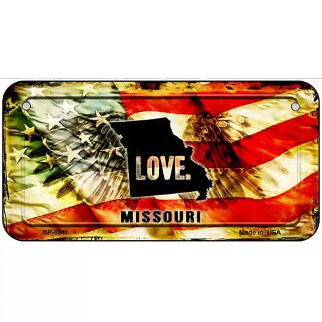 Missouri Love Metal Novelty License Plate 6" x 3" (BP)