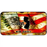 New Jersey Love Metal Novelty License Plate 6" x 3" (BP)