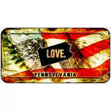 Pennsylvania Love Metal Novelty License Plate 6" x 3" (BP)