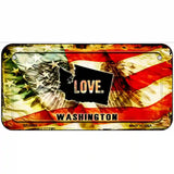 Washington Love Metal Novelty License Plate 6" x 3" (BP)