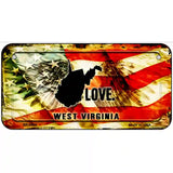 West Virginia Love Metal Novelty License Plate 6" x 3" (BP)