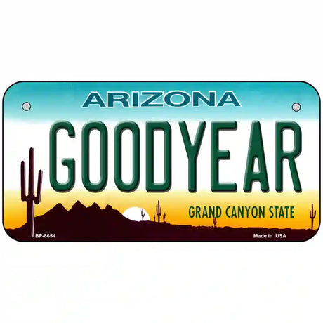 Goodyear Arizona Metal Novelty License Plate 6" x 3" (BP)