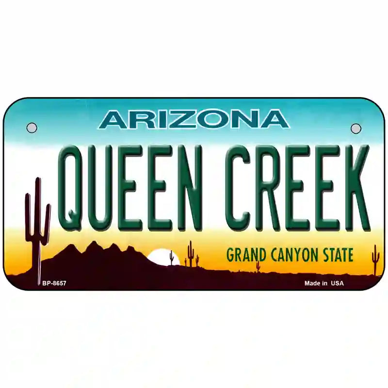 Queen Creek Arizona Metal Novelty License Plate 6" x 3" (BP)