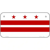 Washington DC Flag Metal Novelty License Plate 6" x 3" (BP)