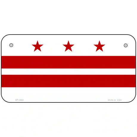 Washington DC Flag Metal Novelty License Plate 6" x 3" (BP)