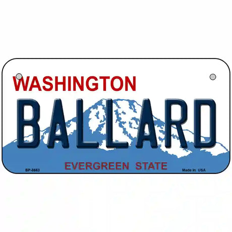 Ballard Washington Metal Novelty License Plate 6" x 3" (BP)