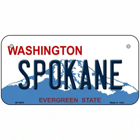 Spokane Washington Metal Novelty License Plate 6" x 3" (BP)