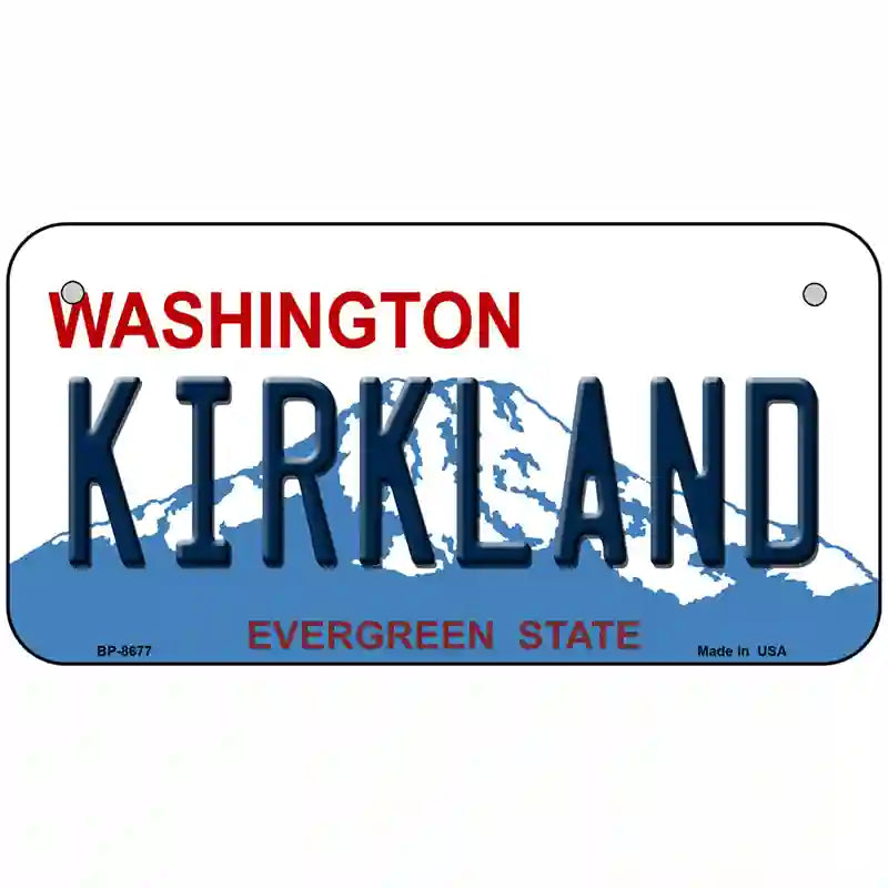 Kirkland Washington Metal Novelty License Plate 6" x 3" (BP)