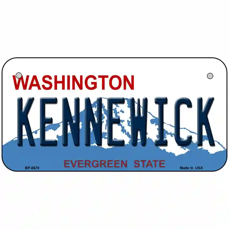 Kennewick Washington Metal Novelty License Plate 6" x 3" (BP)