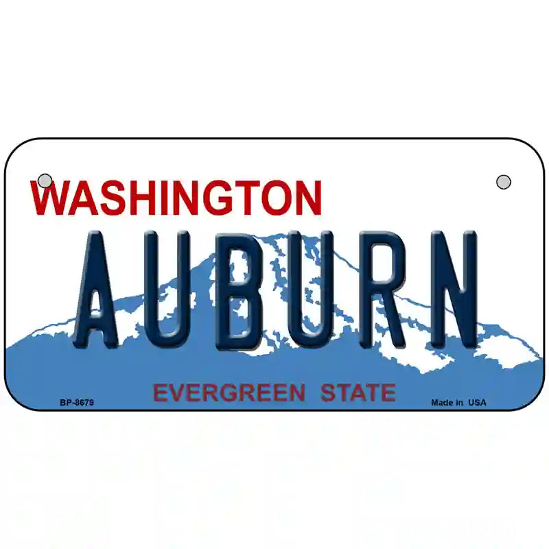 Auburn Washington Metal Novelty License Plate 6" x 3" (BP)