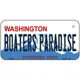 Boaters Paradise Washington Metal Novelty License Plate 6" x 3" (BP)