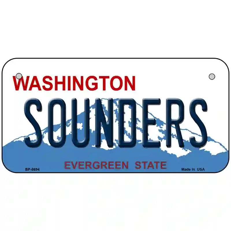 Sounders Washington Metal Novelty License Plate 6" x 3" (BP)