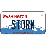 Storm Washington Metal Novelty License Plate 6" x 3" (BP)