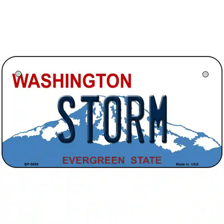 Storm Washington Metal Novelty License Plate 6" x 3" (BP)